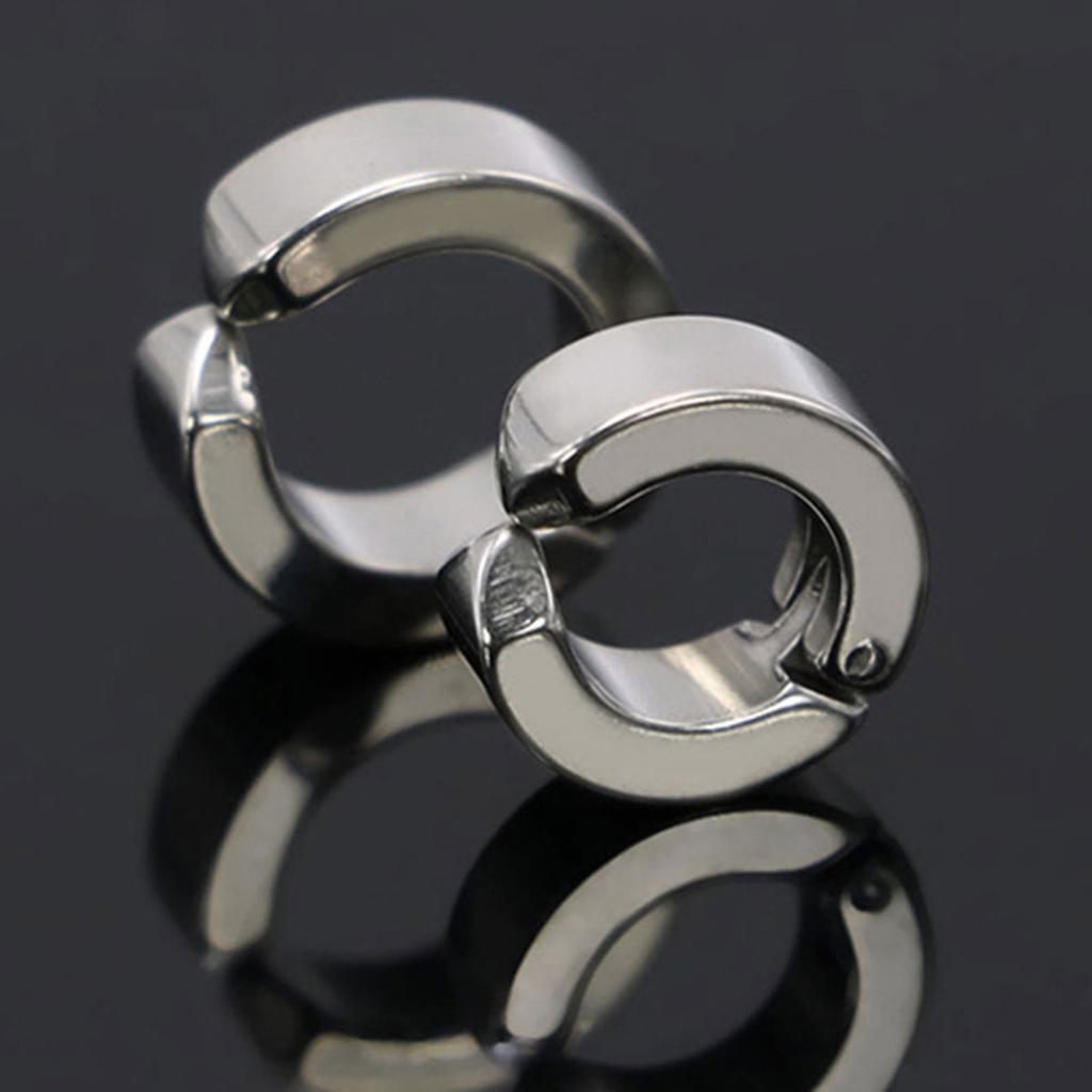 1 Pc Fashion Men Ear Clip Titanium Steel Earrings U Shaped Ear Studs Jewelry Gift