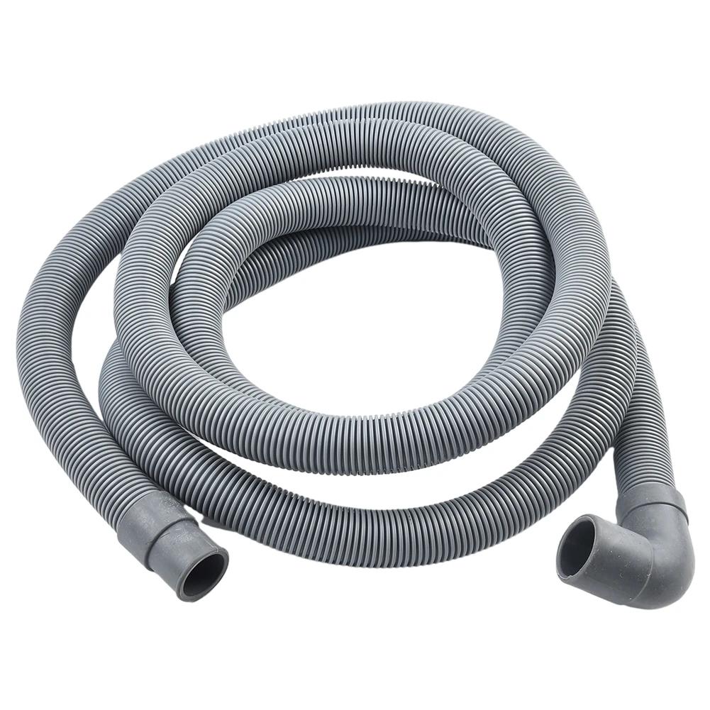 Long Drain Hose Extension Pipe For Washing Machines And Dishwashers With Anti Corrugated Design And Secure Clip Option
