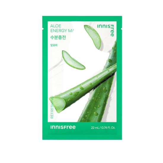 Innisfree New Aloe Energy Sheet Mask Soothing Hydration Care 22ml x 20 Sheets