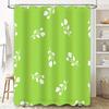 Vibrant Green Shower Curtain with White Floral Design for Bathroom Decor Waterproof Fabric, Perfect Gift Idea for Home Decoratio