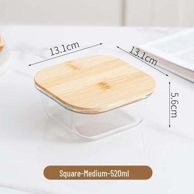 Glass Food Storage Containers with Bamboo Lids