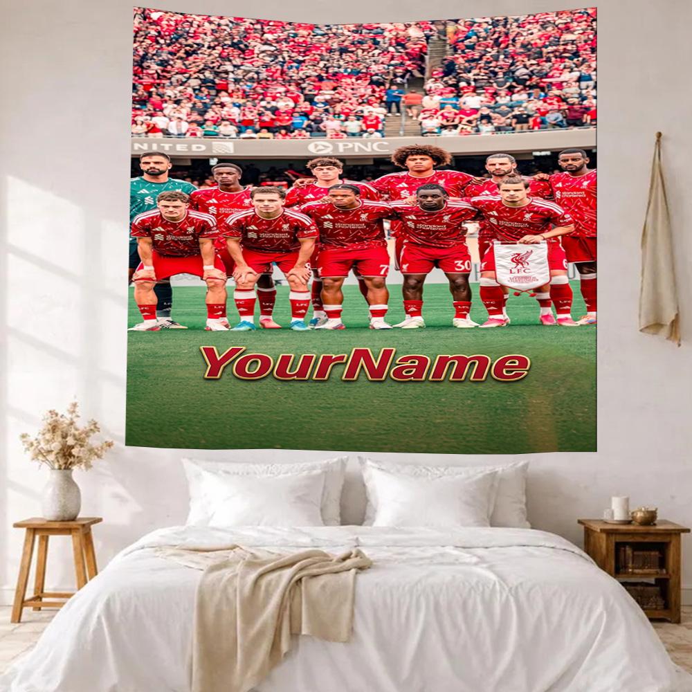 Liverpool Custom Your Name Wall Decor Tapestry Art For Pet Memorial Birthdaywedding Party Backdrop Family Gift