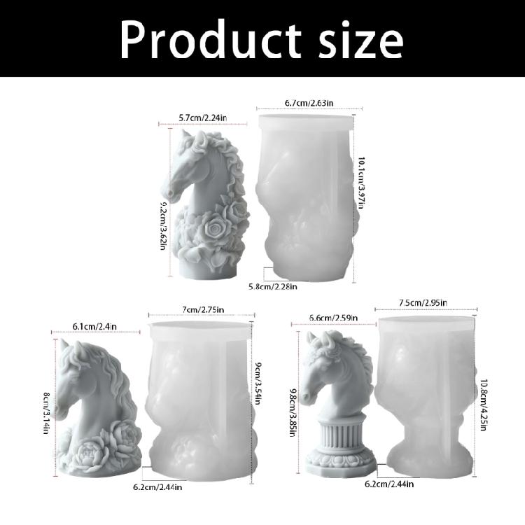 Horse Theme Silicone Candle Making Mold With Intricate Detailing For Unique Handcrafted Home Decoration