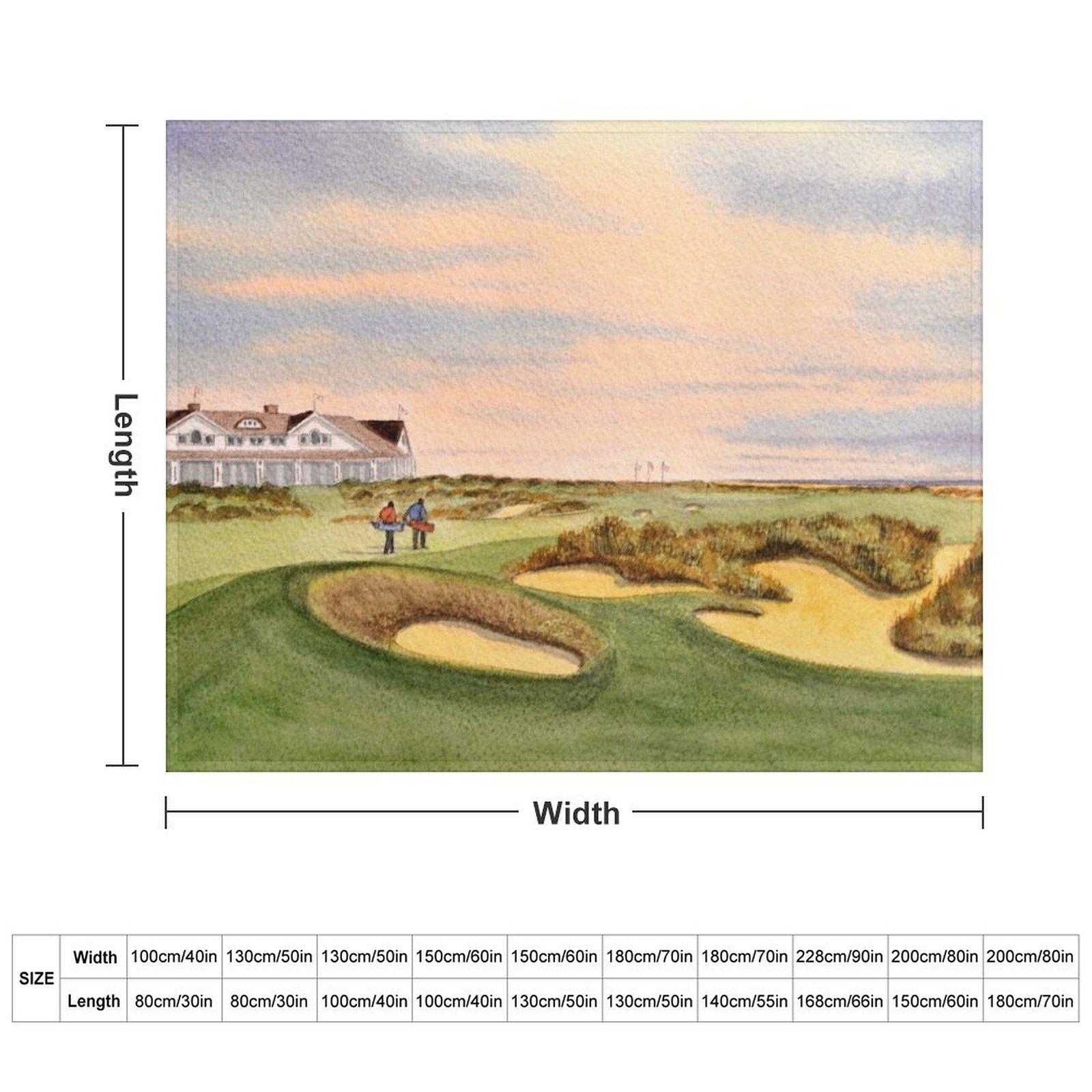 Island Ocean Golf Course Throw Blanket Bed Fashionable Comforter Polar warm winter Blankets 75x90cm