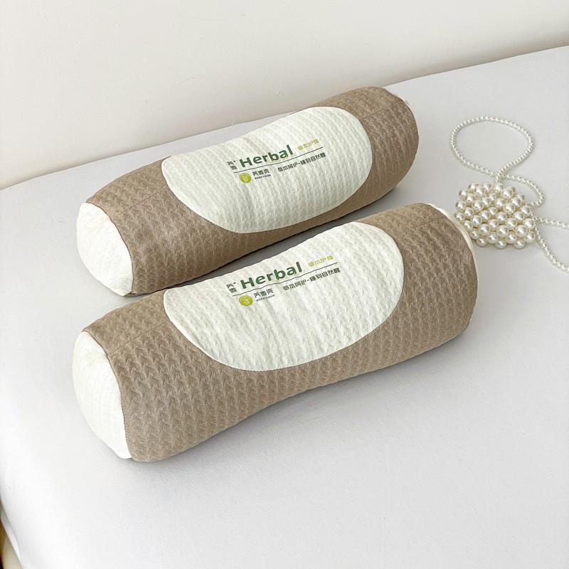 Herbal Buckwheat Cervical Support Pillow Bone-Shaped Cylinder Neck Pain Relief Adult Single Use