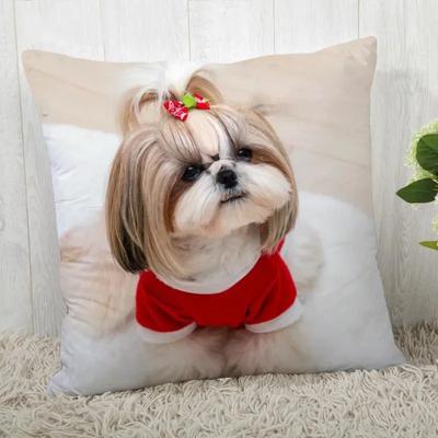Poszewka na poduszkę z psem Shih Tzu Dostosuj poszewkę Nowoczesna dekoracyjna poszewka na poduszkę do salonu