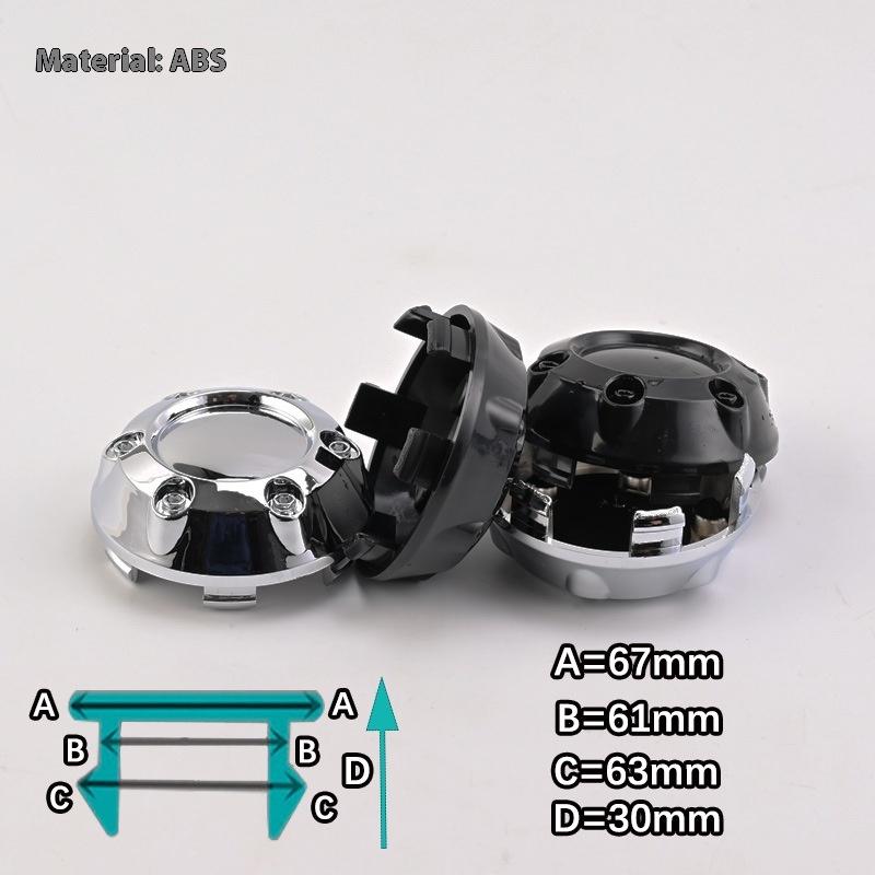 4Pcs Car Modification Accessories 68Mm 61Mm Wheel Center Cap Cover Auto Rims Dust Proof Hubcaps Emblem Hub