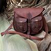 Handmade Leather Crossbody Bag: Vintage Saddle Bag, Travel Handbag