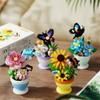 Flower Fairy Sunflower Butterfly Building Blocks - Compatible with Lego, Small Parts, Assembled Ornaments.