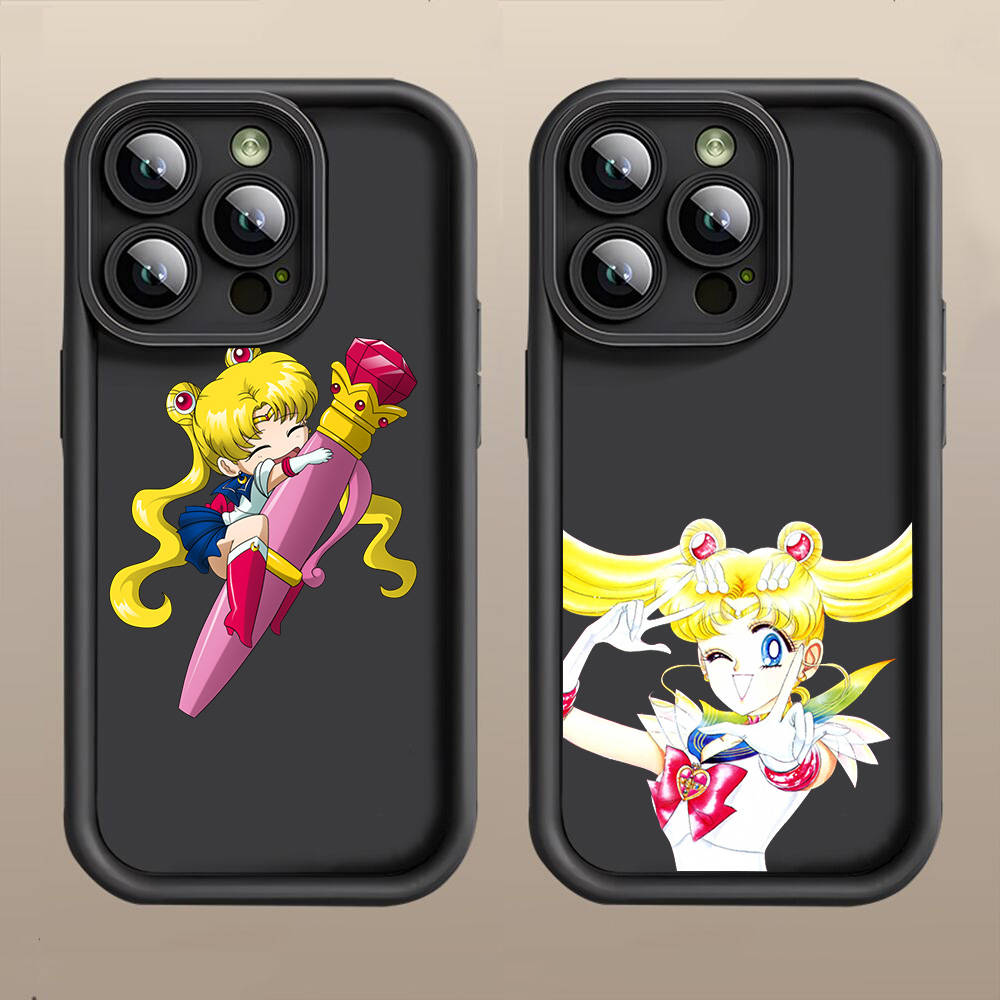 D-41 Cute Sailor Moon  Case for iPhone 15 14 13 12 8 Plus Samsung S24 S23 Ultra A04S A05S Huawei P40 P50 P60 Nova 11 Pro Max OPPO A17K Reno 10