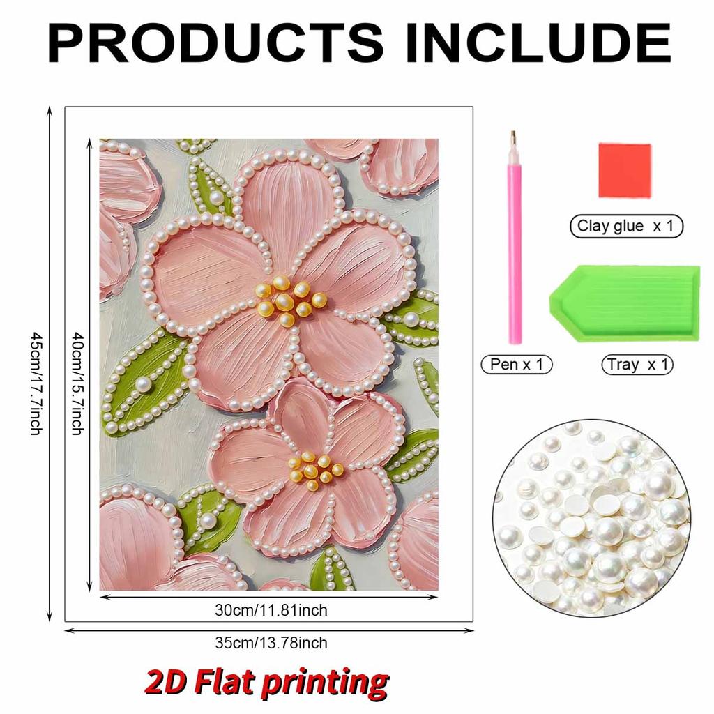 Perlenmalset Thema Rosa Blumen Rahmenlos Handarbeit DIY Schlafzimmerdekoration Wohnzimmer Wandkunst Raumdekoration Kunsthandwerk Dekoration