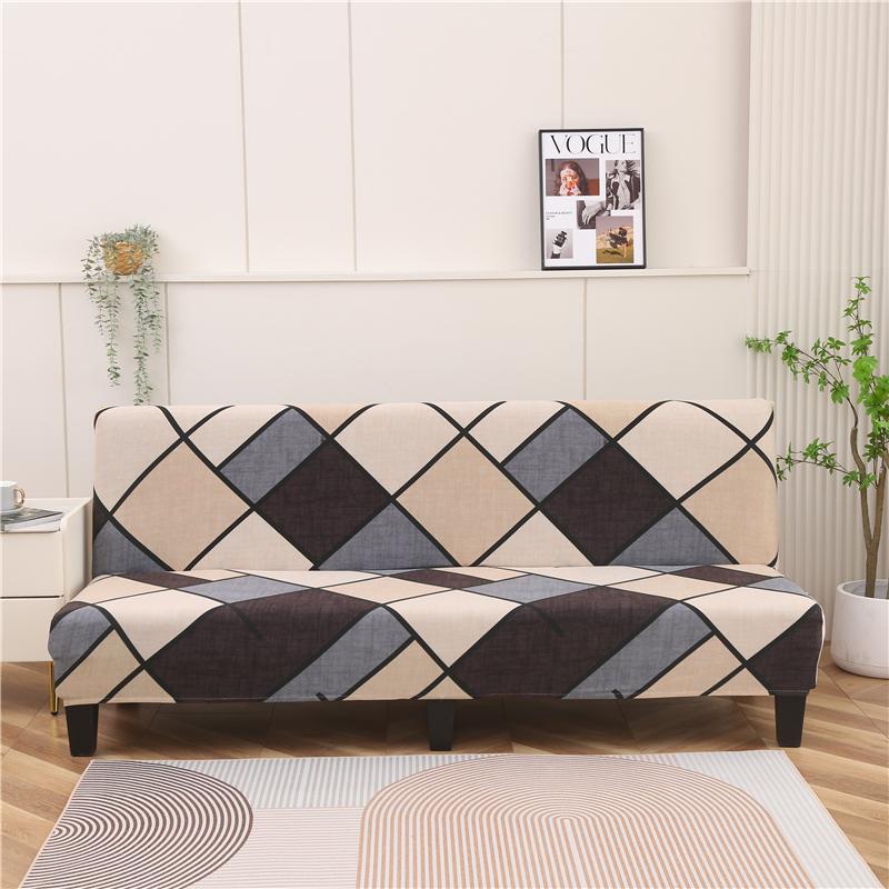 Stretch Futon Cover Armless Sofa Covers Sofa Bed Covers Couch Cover Sofa Slipcover Furniture Protector With Elastic Bottom 1Pc
