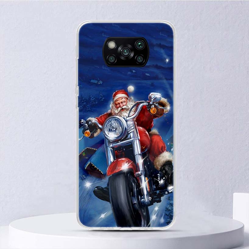 Christmas Santa Claus Present Soft Case For Xiaomi Poco X7 X6 X5 X4 X3 Nfc F7 Ultra F6 F5 Pro Phone Cover F4 Gt F3 M5S M4 M3 M5