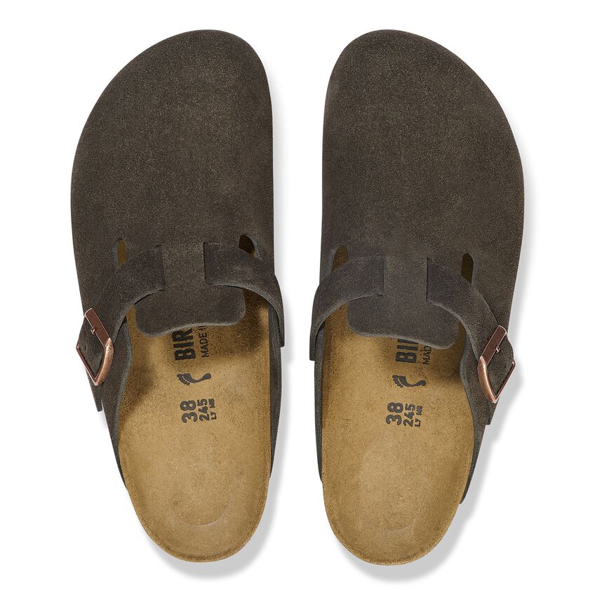 Birkenstock Boston EVA Abrasion Resistant Closed Toe Slippers Unisex Mocha Regular 0060901