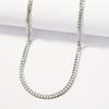 A silver metal minimalist flat snake chain Women Men Boys Party Vacation Travel Leisure