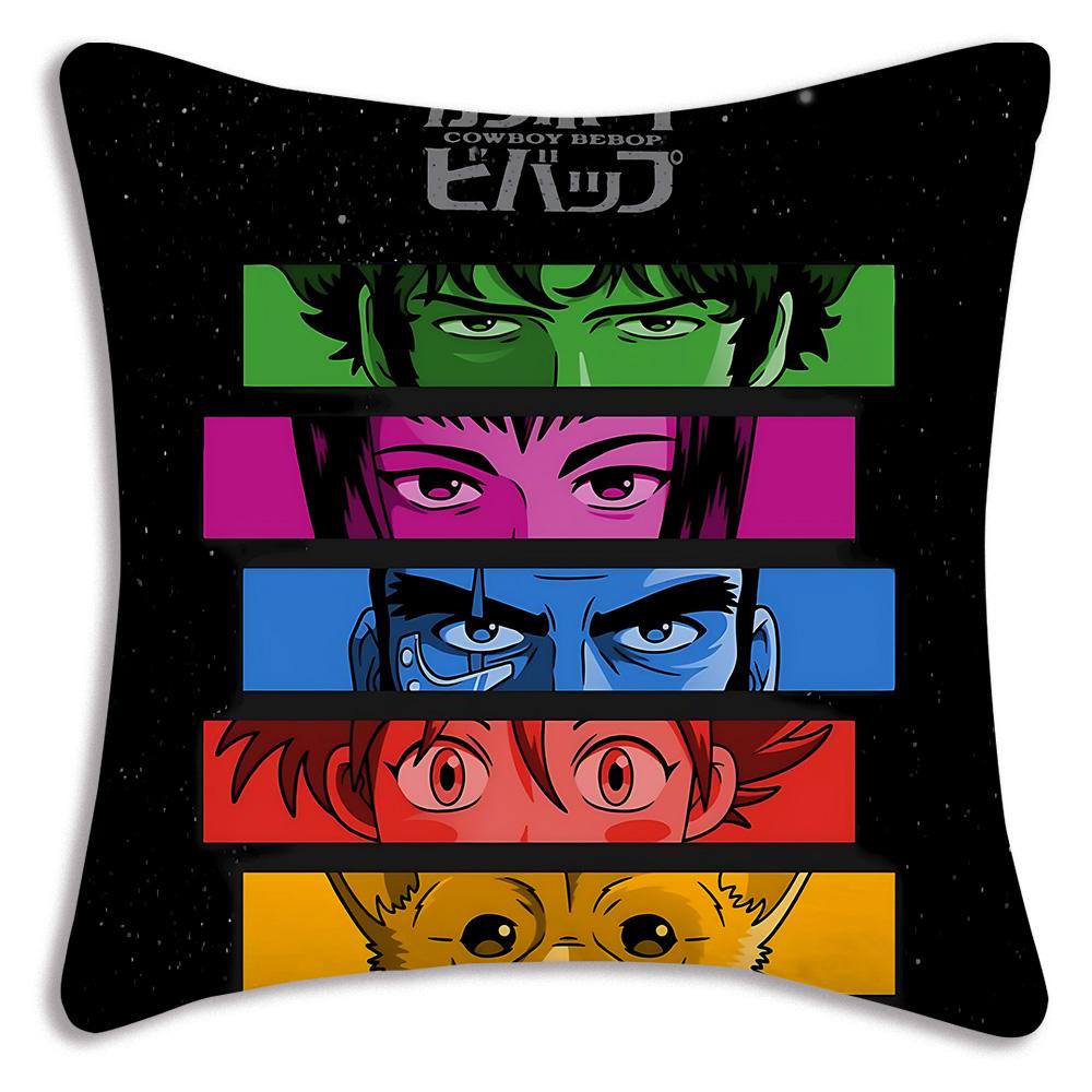 

Anime C-Cowboy Bebops Pillow Covers Cartoon Sofa Decorative Home Double-sided Printing Short Plush Cute Cushion Cover 30cmx30cm