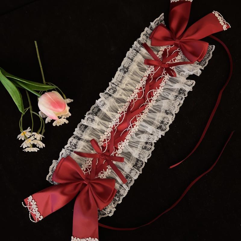 Women'S Hair Band Lolita Headband Sweet Bow Lace Lolita Accessory Japanese Lo Girl Maid Versatile Kawaii Headwear