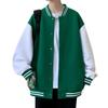 Trendige Jungen-Baseball-Strickjacke im Hongkong-Stil für den Herbst: Kontrastfarbe, Lockere Passform, Freizeitjacke