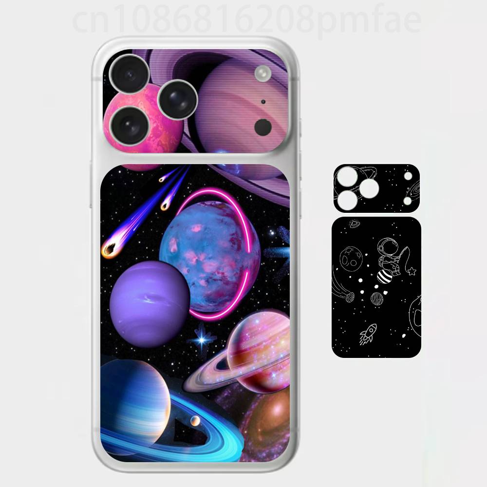 

Space Galaxy Series 3D Full Body Skin Decal for iPhone 17/Pro Max/Air, Color Rear Protective Sticker iPhone17pro
