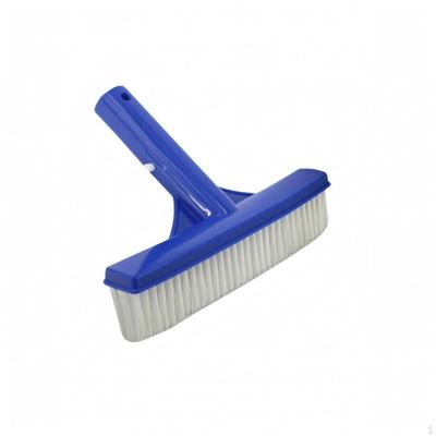 Pool Cleaning Brush Dense Bristles HandHeld White Fiber Head 5inch Rubber Handle