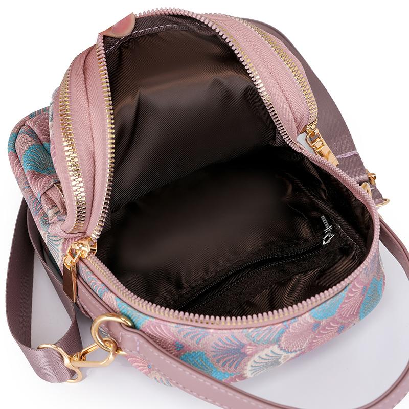 Dámská taška přes rameno s potiskem Dámská vícevrstvá taška Taška na mobilní telefon Small Square Bag Small Hadnbag