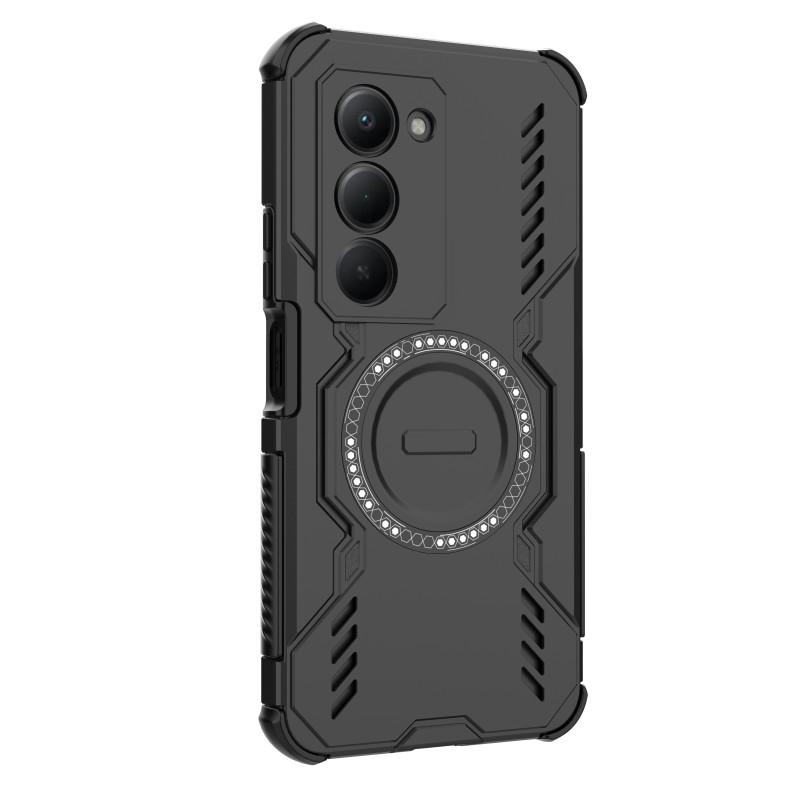 For Xiaomi Redmi 15 5G (Global) (169mm) Magnetic Case WANLONFENG DJ Series PC TPU Phone Cover with 2Pcs Tempered Glass Film