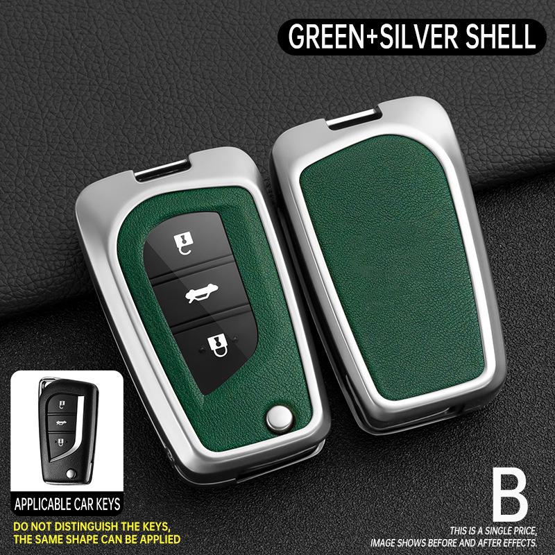 Folding Key Case for Toyota Reiz, Corolla, Levin, RAV4, and Highlander - Protective Cover & Buckle