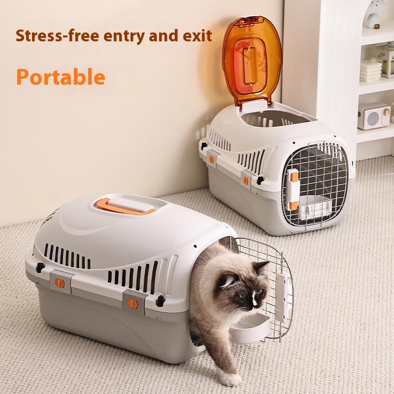 Cat Air Box Portable Cat Cage Pet Carrier Outdoor Transport Pet Box Car Carrying Pet Transport Box Outdoor Pet Box Cat Bag