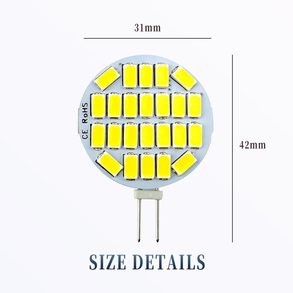Zestaw 10 sztuk żarówek LED G4 3W AC/DC 12V 24V Bez Migotania 5730 SMD Biały Ciepły Biały Zimny Biały Naturalny do Oświetlenia Okapu