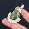 Oval Unakite Gemstone Sterling Silver Handmade Wedding Boho Daughter New Pendant