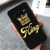 Чехол для телефона King Queen Couples для Samsung Galaxy Note 20 S20 FE Lite Ultra 10 9 8 Pro S10E S10 5G S9 S8 S7 S6 Plus Black
