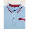 Fashion Men's Summer New Chest Fake Pockets Splicing Colour Blocking Casual Sports Polo Shirt Tops