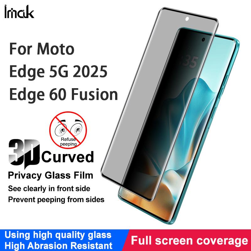

For Moto Edge 60 Fusion 5G 2025 Glass IMAK 3D Curved Privacy Tempered Glass Full Screen Coverage Film Moto Edge 60 Fusion 5G