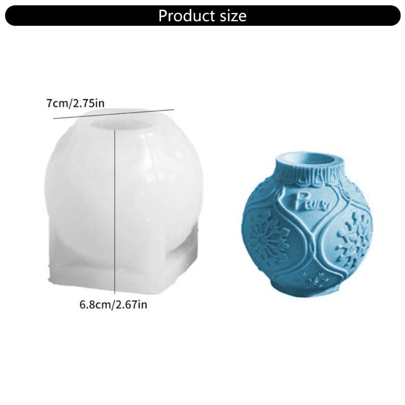 Schneeflockengeprägte Kugel Silikon Kerzenständerformen zur Herstellung von Kerzenhaltern Seife Feiertagsdekoration Epoxidharz