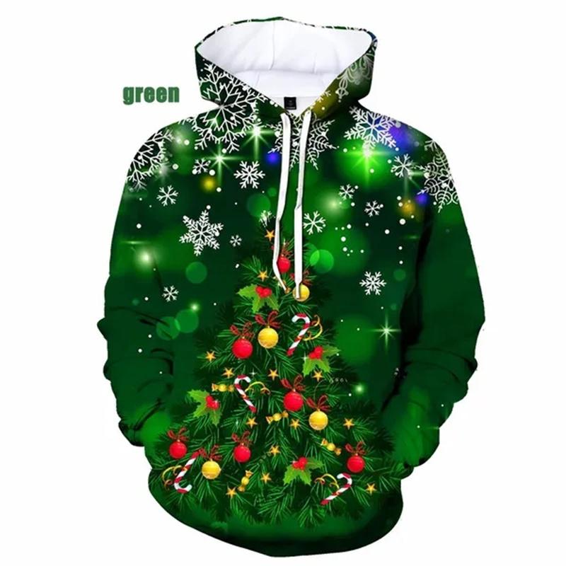 

Толстовки с принтом 3D Санта-Клауса, веселая рождественская елка, снеговик, графические пуловеры, модные детские подарки, толстовки с капюшоном, женские толстовки 6XL
