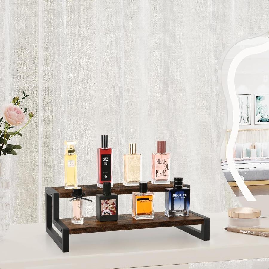 

Многоярусная подставка-райзер для дисплея, деревянный органайзер для специй для столешницы, 2-ярусная полка для кухонной столешницы United States