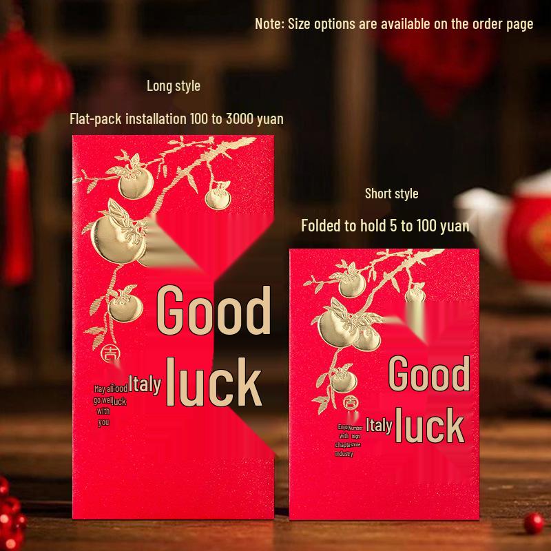 Festive 2026 Cantonese Red Packet for Weddings and Banquets - New Style with Hot Stamping