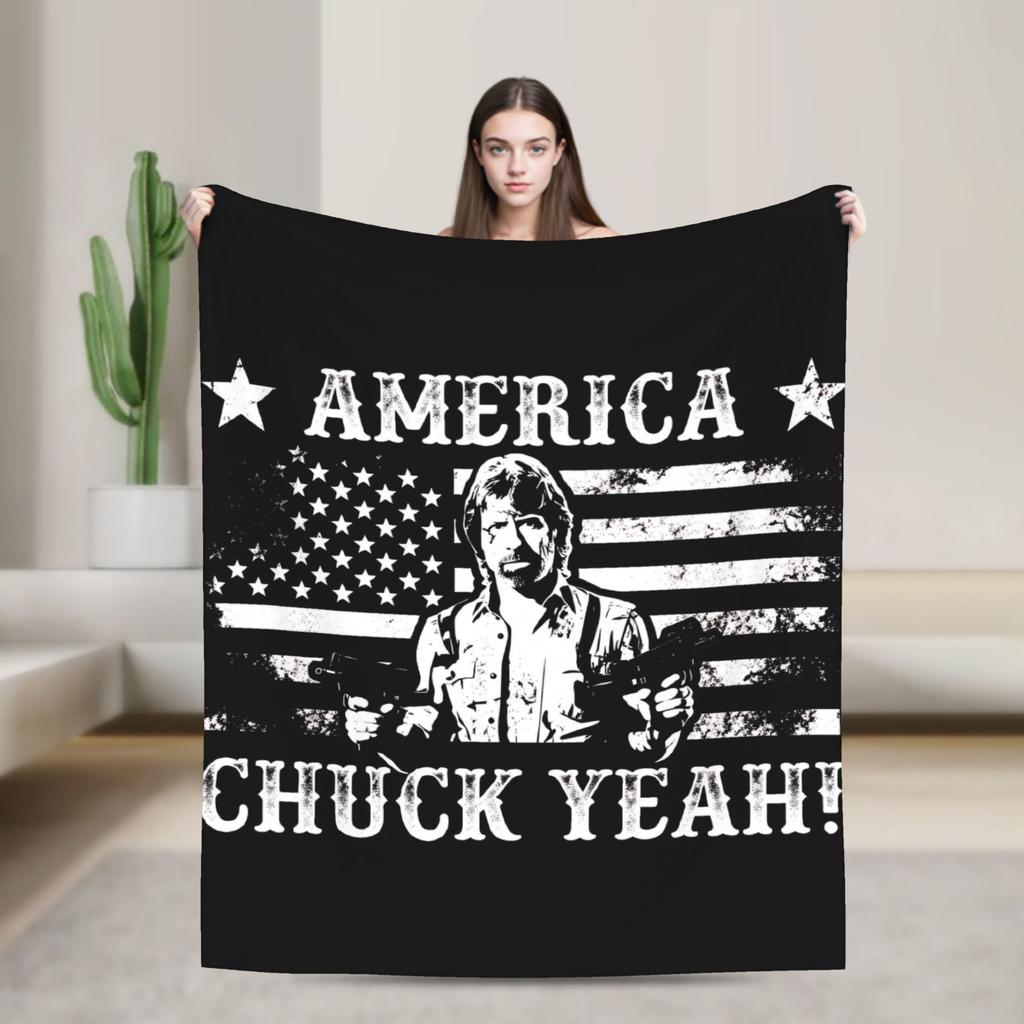 Norris Actor Vintage Poster Throw Blanket Soft Comfy Funny Blanket  For Sofa Home Travel Flannel Bedspread Bed Cover