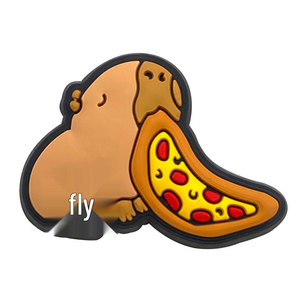 Capybara Pen Clip & Ornament: Card Buckle Decoration with Straw Accessories
