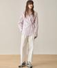 GRIDAJ Cotton Bio-Washed Belted Double-Pleated Pants _ White