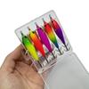 5Pcs 8cm Glow Squid Jigs Shrimp Lures Baits Squid Jigs Glow Jigs Hook for Freshwater Saltwater Fishing Artificial Baits