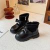 Children Ankle Boots  Autumn Comfortable Anti Slip Platform Girl Princess Shoes British Zipper Bow Children PU Leather Shoes