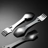 Travel Picnic Portable Can Opener Outdoor Stainless Steel Spork Tableware Spoon Fork