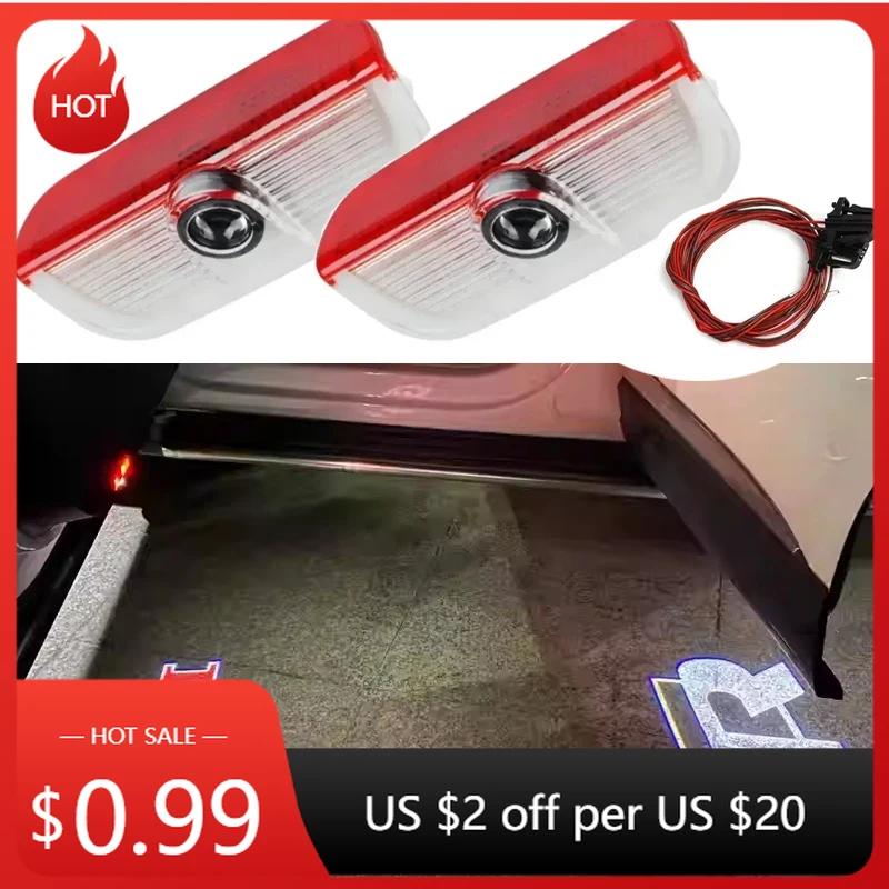 For VW VOLKSWAGEN 2026 New 2Pcs LED Car Door Light for VOLKSWAGEN VW GTI GTD Rline GTE Golf 5 6 7  Touareg Tiguan Arteon Passat