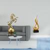 Modern Resin Horse Flame Art Sculpture Decorative Figurine Abstract Ornament for Living Room Office