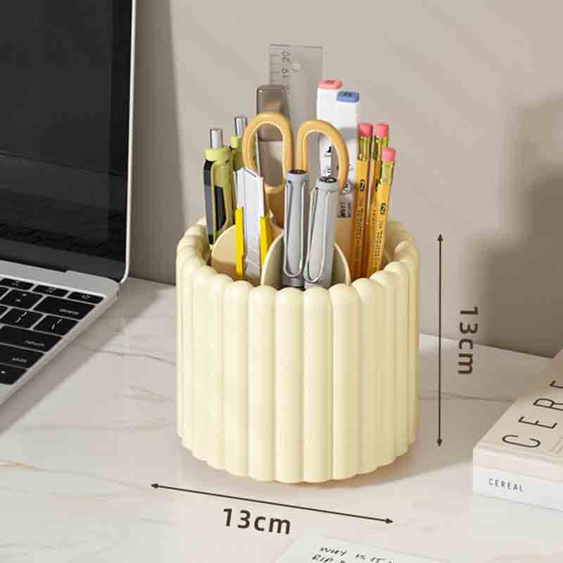 360 Degree Rotating Makeup Brush Holder Desktop Cosmetic Organizer Transparent Vanity Storage Stand No Installation Required