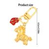 5PCS Alloy Good Luck Tokens Keyring with Horse Symbol for 2026 Year of Horse Chinese Zodiacal Animal Decoration