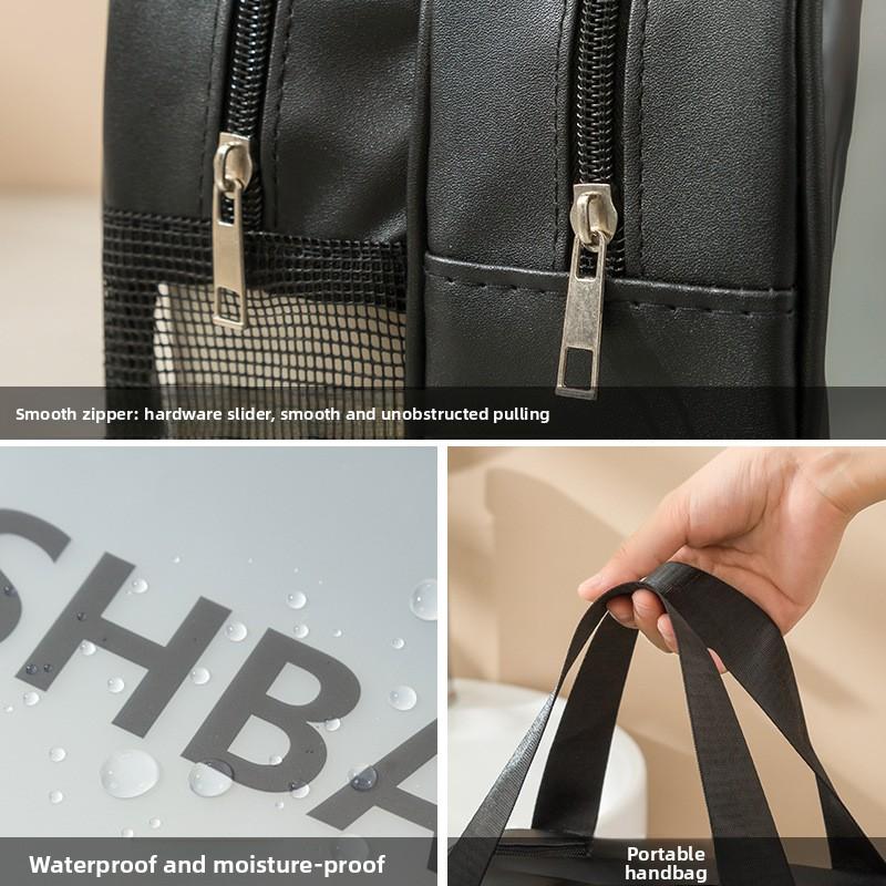 1PC Portable Cosmetic Waterproof Bag Large Capacity Dust Proof Make Up Storage Handbags Fashion Transparent Travel Bags