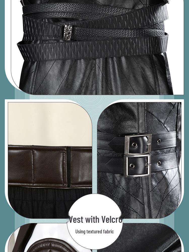 Sephiroth Leather Jacket Cosplay Set from Final Fantasy VII Rebirth