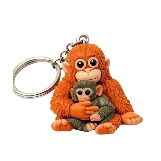 1/5 шт. Брелок-подвеска 2D-печать Дизайн обезьяны Шарм Ремешок для сумки Брелок Рюкзак Кошелек Аксессуар для ключей автомобиля